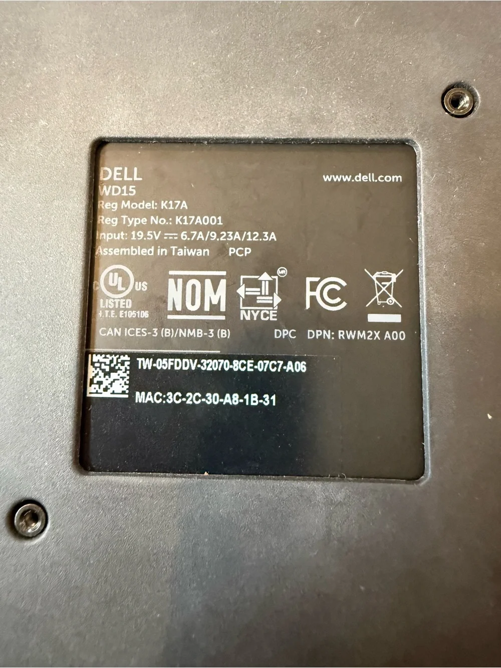 Dell USBC Black Docking Station